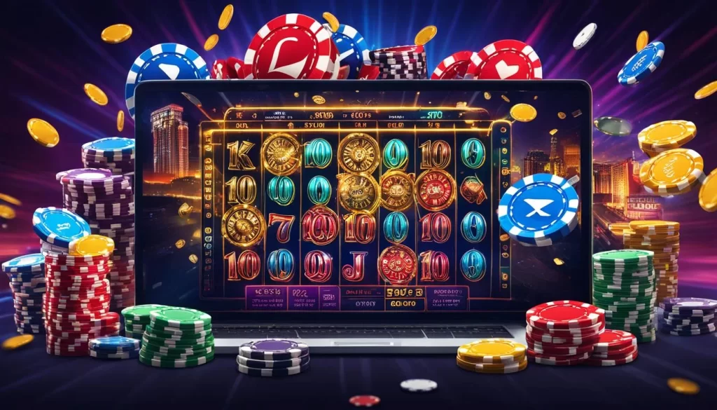 Các game thủ eSports đang thi đấu trên màn hình lớn, biểu tượng cho cá cược thể thao điện tử tại dbet app